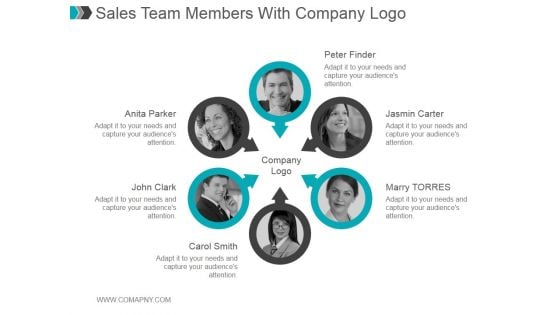 Sales Team Members With Company Logo Ppt PowerPoint Presentation Slide Download Sales Team Members With Company Logo Ppt PowerPoint Presentation Slide Download