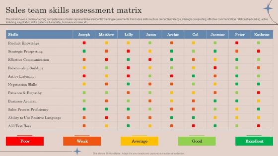 Sales Team Skills Assessment Matrix Strategic Action Plan To Optimize Sales Team Productivity Portrait PDF