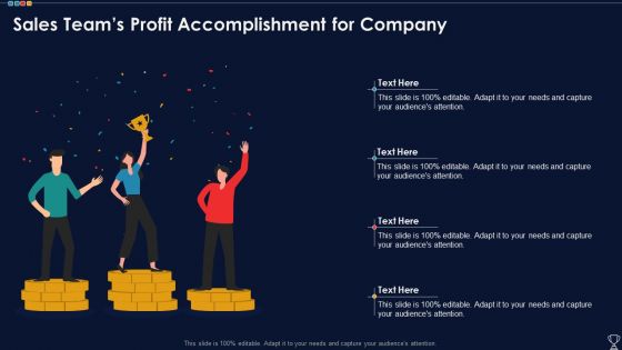 Sales Teams Profit Accomplishment For Company Professional PDF