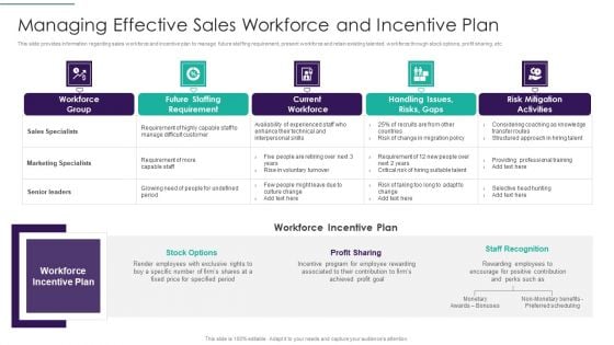 Sales Techniques Playbook Managing Effective Sales Workforce And Incentive Plan Ideas PDF