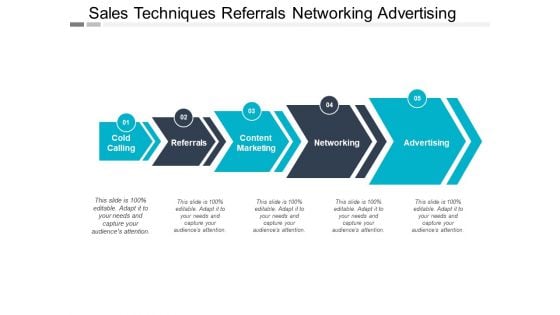 Sales Techniques Referrals Networking Advertising Ppt PowerPoint Presentation Slide Sales Techniques Referrals Networking Advertising Ppt PowerPoint Presentation Slide