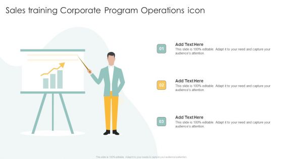 Sales Training Corporate Program Operations Icon Clipart PDF