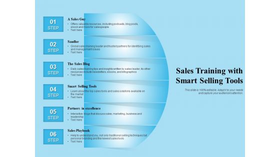 Sales Training With Smart Selling Tools Ppt PowerPoint Presentation File Slide PDF