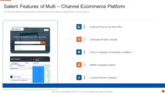 Salient Features Of Multi Channel Ecommerce Platform Information PDF