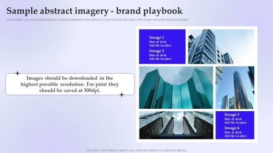 Sample Abstract Imagery Brand Playbook Ideas PDF