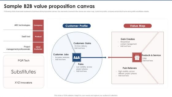 Sample B2b Value Proposition Canvas Brand Value Estimation Guide Portrait PDF