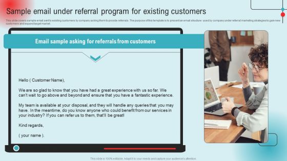 Sample Email Under Referral Program For Existing Customers Ppt PowerPoint Presentation File Ideas PDF