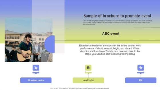 Sample Of Brochure To Promote Event Ppt PowerPoint Presentation Diagram Graph Charts PDF Sample Of Brochure To Promote Event Ppt PowerPoint Presentation Diagram Graph Charts PDF