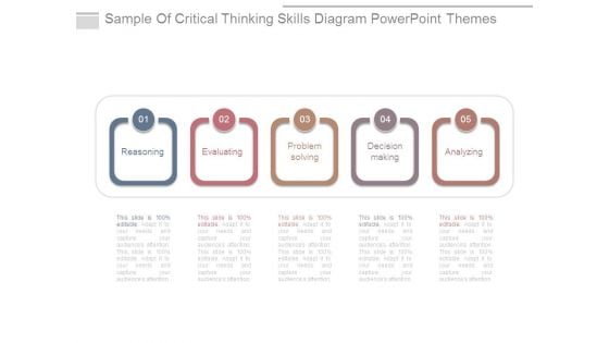 Sample Of Critical Thinking Skills Diagram Powerpoint Themes