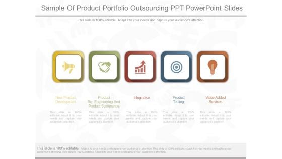 Sample Of Product Portfolio Outsourcing Ppt Powerpoint Slides