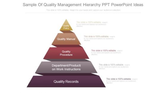 Sample Of Quality Management Hierarchy Ppt Powerpoint Ideas