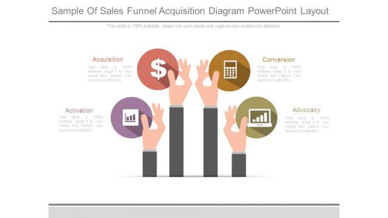 Sample Of Sales Funnel Acquisition Diagram Powerpoint Layout