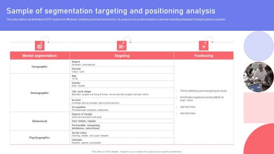 Sample Of Segmentation Targeting And Positioning Analysis Portrait PDF