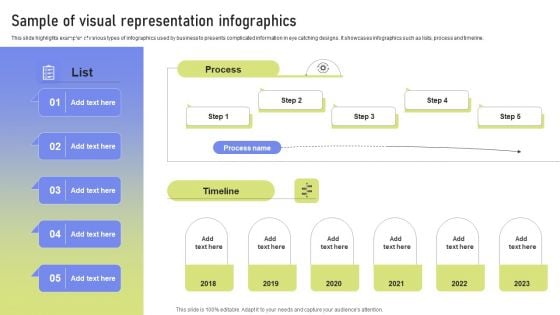 Sample Of Visual Representation Infographics Ppt PowerPoint Presentation File Styles PDF