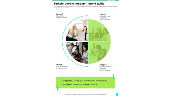 Sample People Imagery Brand Guide One Pager Sample Example Document