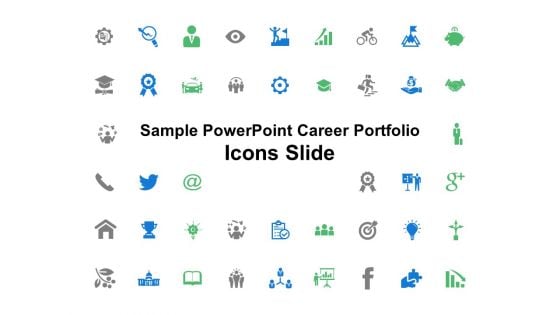 Sample PowerPoint Career Portfolio Icons Slide Ppt PowerPoint Presentation Styles Slides