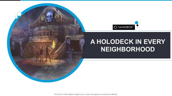 Sandbox VR Venture Capital Financing Pitch Deck A Holodeck In Every Neighborhood Information PDF