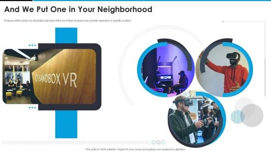 Sandbox VR Venture Capital Financing Pitch Deck And We Put One In Your Neighborhood Topics PDF