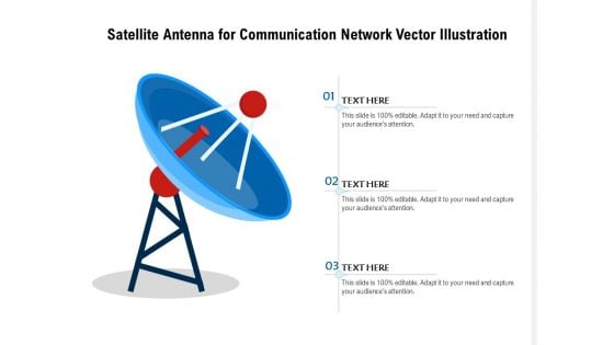 Satellite Antenna For Communication Network Vector Illustration Ppt PowerPoint Presentation File Rules PDF