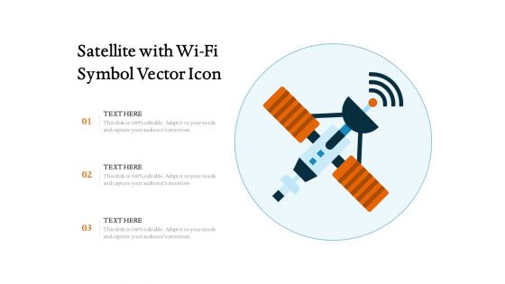 Satellite With Wi Fi Symbol Vector Icon Ppt PowerPoint Presentation Layouts Structure PDF