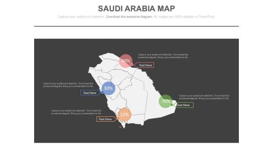Saudi Arabia Map For Financial Strategy Analysis Powerpoint Slides