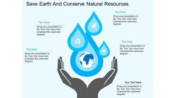 Save Earth And Conserve Natural Resources Powerpoint Templates