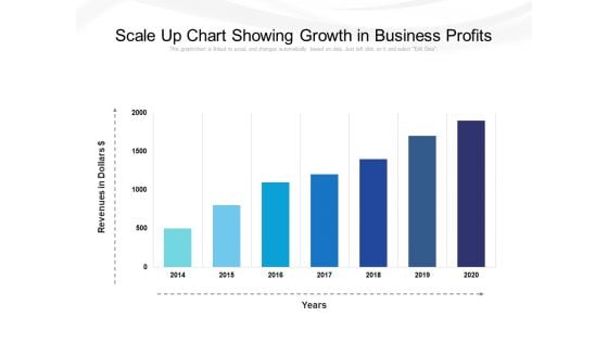 Scale Up Chart Showing Growth In Business Profits Ppt PowerPoint Presentation File Example PDF