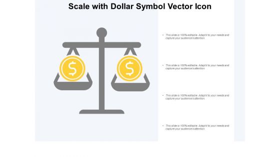 Scale With Dollar Symbol Vector Icon Ppt PowerPoint Presentation Gallery Background