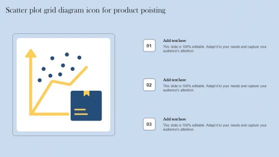 Scatter Plot Grid Diagram Icon For Product Poisting Professional PDF