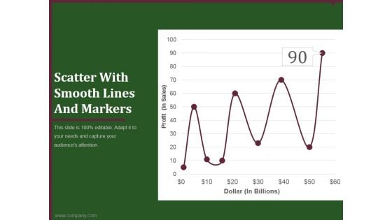 Scatter With Smooth Lines And Markers Ppt PowerPoint Presentation Example