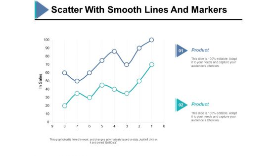 Scatter With Smooth Lines And Markers Ppt PowerPoint Presentation Ideas Example