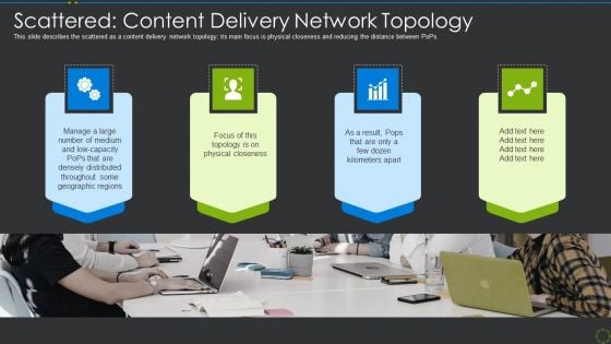 Scattered Content Delivery Network Topology Ppt Styles Layout PDF
