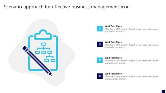 Scenario Approach For Effective Business Management Icon Mockup PDF