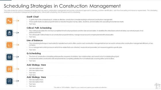 Scheduling Strategies In Construction Management Diagrams PDF