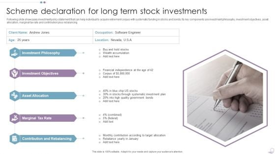 Scheme Declaration For Long Term Stock Investments Themes PDF