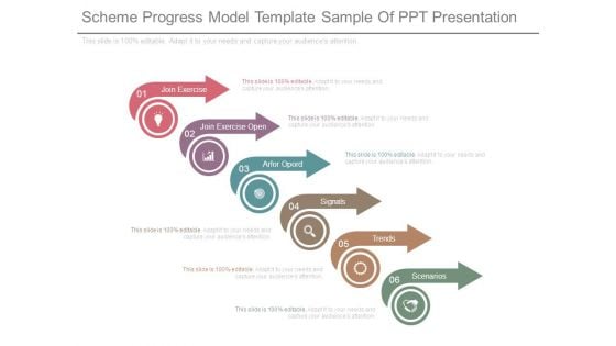 Scheme Progress Model Template Sample Of Ppt Presentation Scheme Progress Model Template Sample Of Ppt Presentation