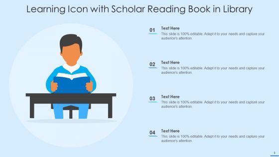 Scholar Icon Ppt PowerPoint Presentation Complete With Slides