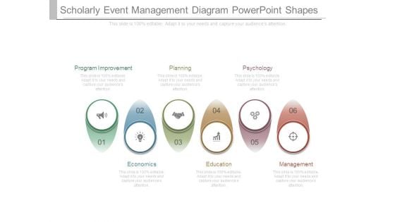 Scholarly Event Management Diagram Powerpoint Shapes
