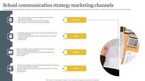 School Communication Strategy Marketing Channels Ideas PDF School Communication Strategy Marketing Channels Ideas PDF