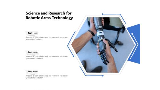 Science And Research For Robotic Arms Technology Ppt PowerPoint Presentation File Demonstration PDF