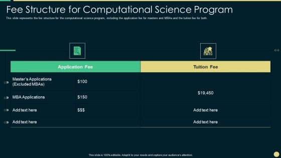 Scientific Computing IT Fee Structure For Computational Science Program Clipart PDF