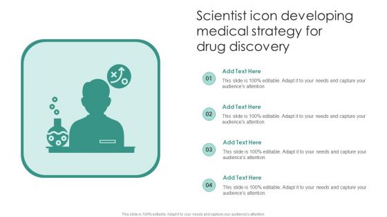 Scientist Icon Developing Medical Strategy For Drug Discovery Professional PDF