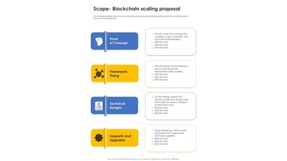 Scope Blockchain Scaling Proposal One Pager Sample Example Document