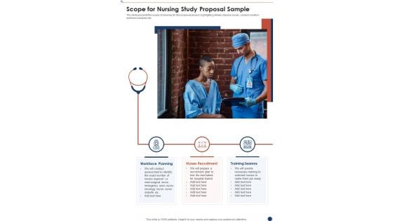 Scope For Nursing Study Proposal Sample One Pager Sample Example Document