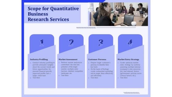 Scope For Quantitative Business Research Services Ppt PowerPoint Presentation Styles Slides PDF