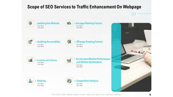 Scope Of SEO Services To Traffic Enhancement On Webpage Ppt PowerPoint Presentation Portfolio Example Topics PDF