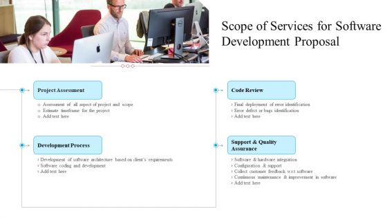 Scope Of Services For Software Development Proposal Ppt Slides Graphics PDF