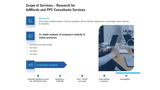 Scope Of Services Research For Adwords And PPC Consultants Services Topics PDF