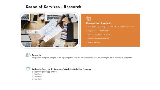 Scope Of Services Research Infographics PDF