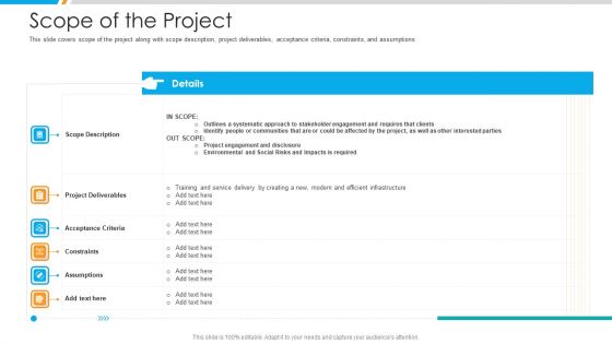 Scope Of The Project Ppt Summary Slide Portrait